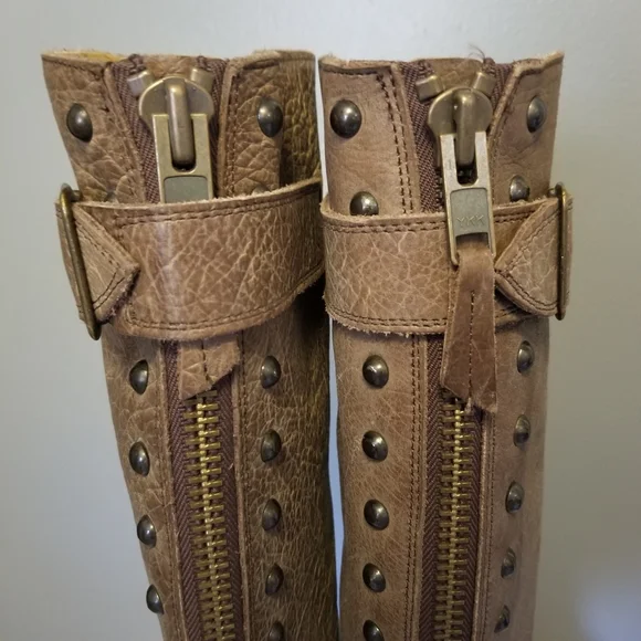 Johnny Ringo tall brown leather boots Size 7